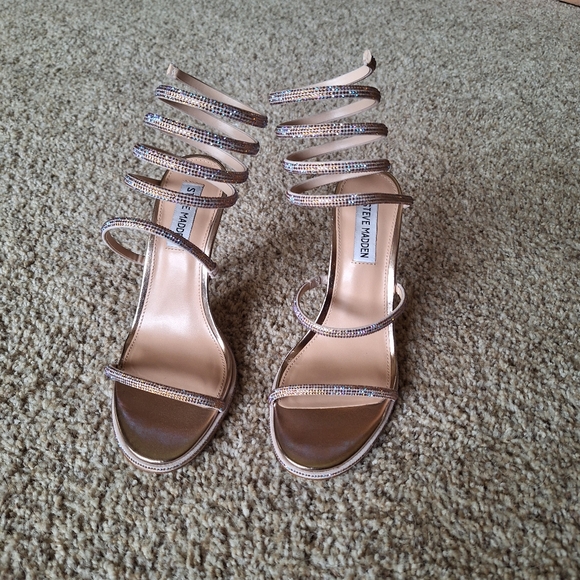 Steve Madden Exotica Blush Stiletto Sz 8 - Picture 2 of 15